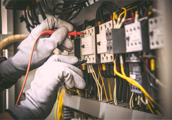 Electrical switchboard being tested and upgraded by Ocean Grove electrician